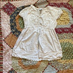 White maternity blouse